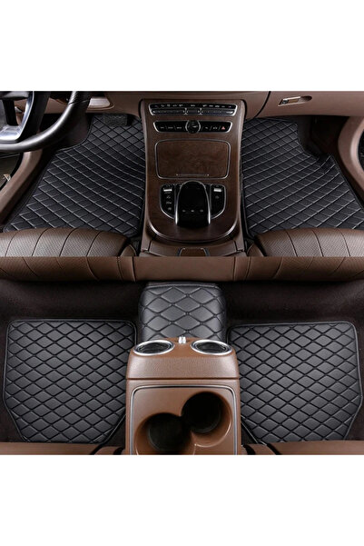 Choice سجادات أرضية سيارة سوداء 5 قطع من الجلد الصناعي عالي الجودة ومقاوم للماء لحماية وسادة قدم السيارة