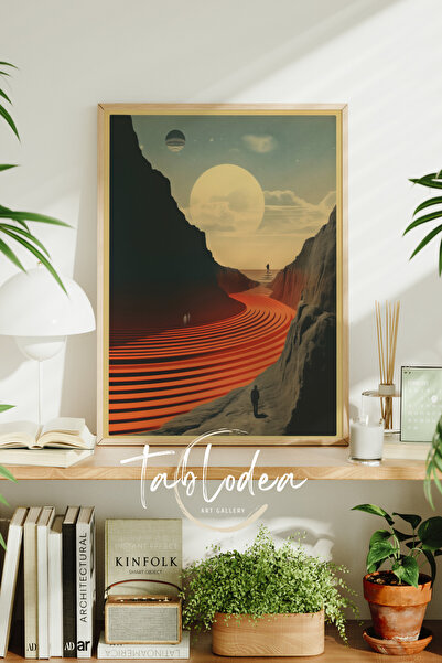 tablodea Pictură poster înrămată retro suprarealistă, pictură decorativă mode...