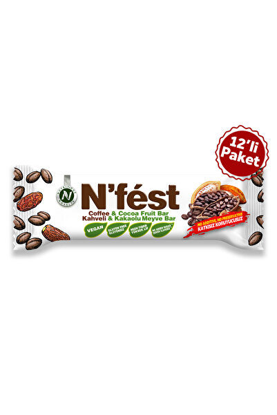 Nfest Meyve Bar Kahveli ve Kakaolu 40g x 12 Adet