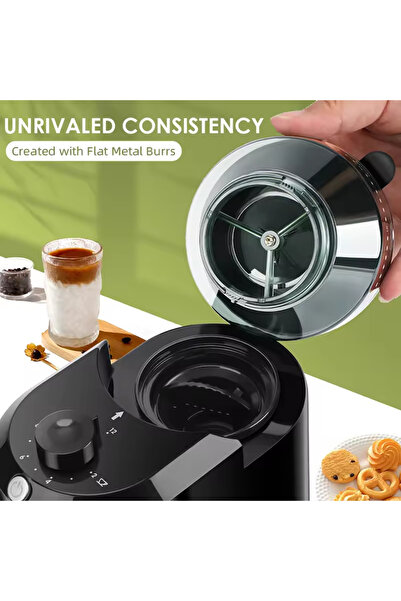 choice2 مطحنة قهوة كهربائية قابلة للتعديل من وانكل CBG-8000 بشاحن 220 فولت من الاتحاد الأوروبي مع 28 طحنًا دقيقًا
