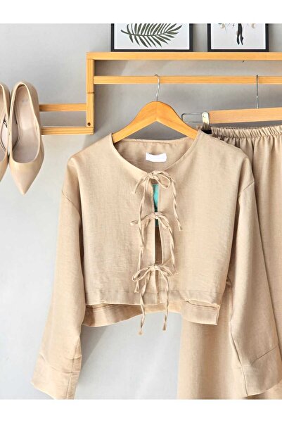 ENDAMIM Linen Skirt Set