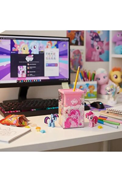 Miniso My Little Pony Lisanslı Renkli Top Figürlü Masa Üstü Kalemlik