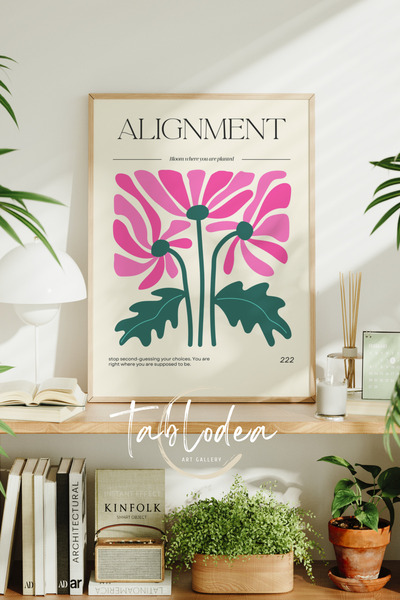 tablodea Pictură pe pânză înrămată cu tematică de energie pozitivă boemă cu f...