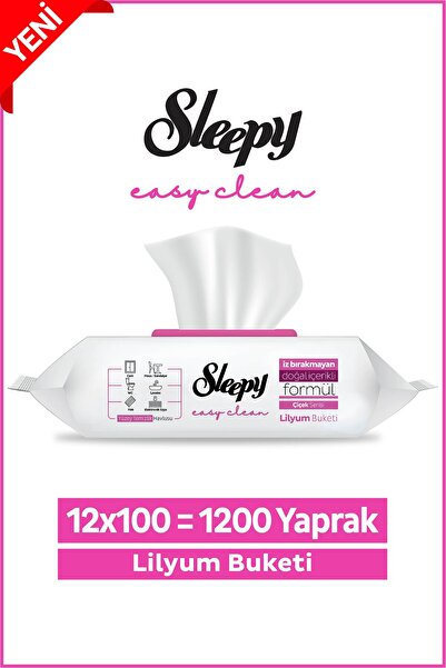 Sleepy Lilyum Buketi Yüzey Tem. Havlusu 100'lü x12 Adet