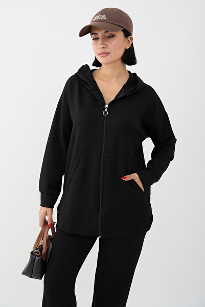 InStyle Чорний комплект з двома штанами на блискавці та гумкою