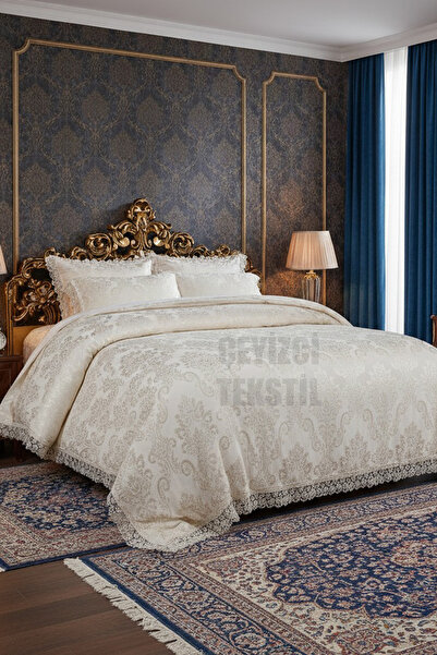 Çt Çeyizci Tekstil دبل بيكيه سيت كريم - بيرفين