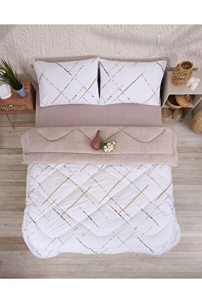 VİLERA HOME Pofuduk Welsoft Double Size Bedspread with Pillowcases