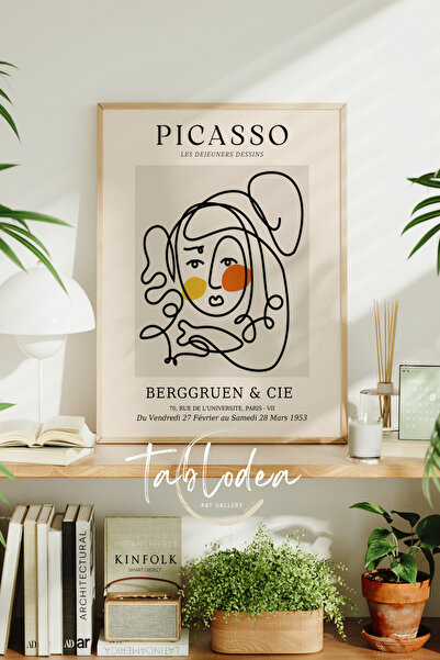 tablodea Tablou cu poster abstract de femeie în stil boem Picasso, pictură de...