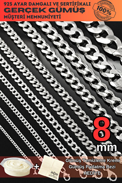 OSMANLI GÜMÜŞ Gurmet 925 Ayar Gümüş Erkek Bileklik Künye 8mm 233708041