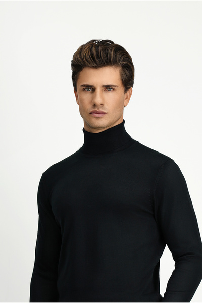 Kiğılı Pulover din lână cu croială obișnuită cu gât