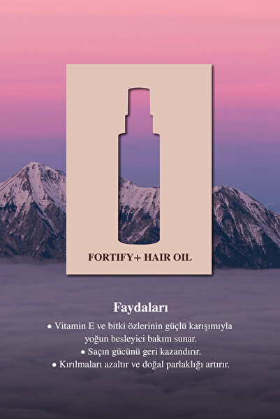 Clara Hygienics Fortify+ Dökülme Karşıtı Saç Yağı 100 ml - Kökleri Güçlendirici Kırılma Azaltıcı Vegan (Biotin)