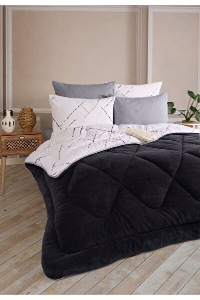 VİLERA HOME Pofuduk Welsoft Double Size Bedspread with Pillowcases