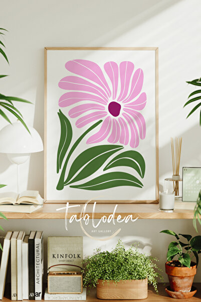 tablodea Pictură pe pânză cu poster înrămat cu model floral boem, pictură mur...