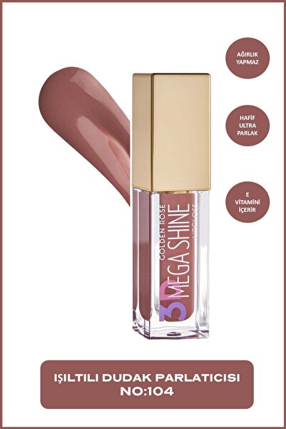 Golden Rose 3D Mega Shine Lipgloss 104 Dudak Parlatıcısı 5,2 ml