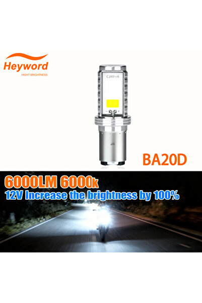 Choice لمبات المصابيح الأمامية للدراجات النارية BA20B H4 LED Moto H6 BA20D LE...