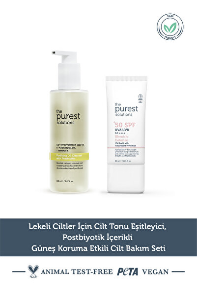 The Purest Solutions Purifying & Skin Tone Equalizer, Skin Care Set with Sun Protection Effect
