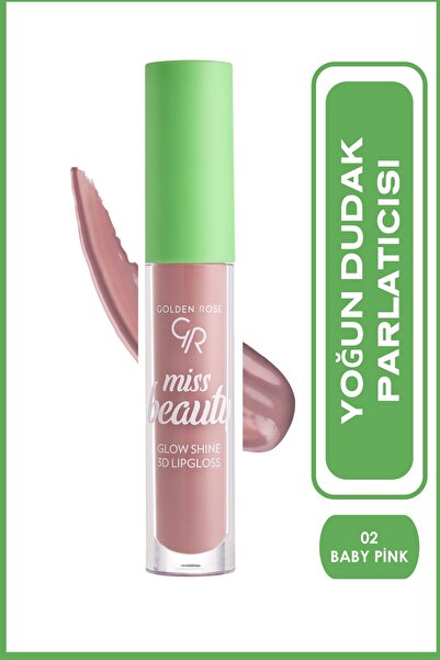 Golden Rose Miss Beauty Glow Shine 3D Lipgloss 02 Baby Pink Dudak Parlatıcısı 4,5 ml