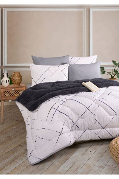 VİLERA HOME Pofuduk Welsoft Double Size Bedspread with Pillowcases