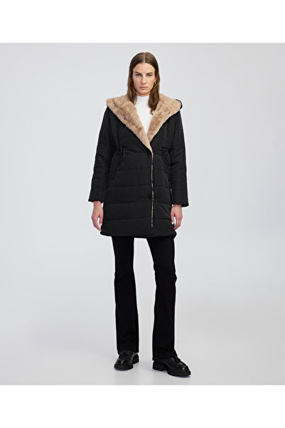 İpekyol Suni kürklü colorblock mont