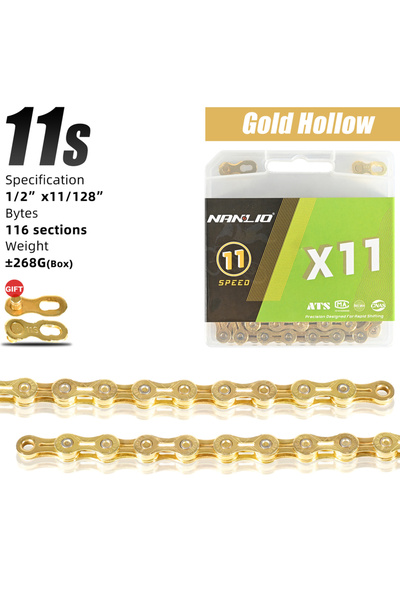 Choice X11 Gold hollow Nanlio Bike Chain X8 X9 X10 X11 X12 MTB Road Bicycle C...