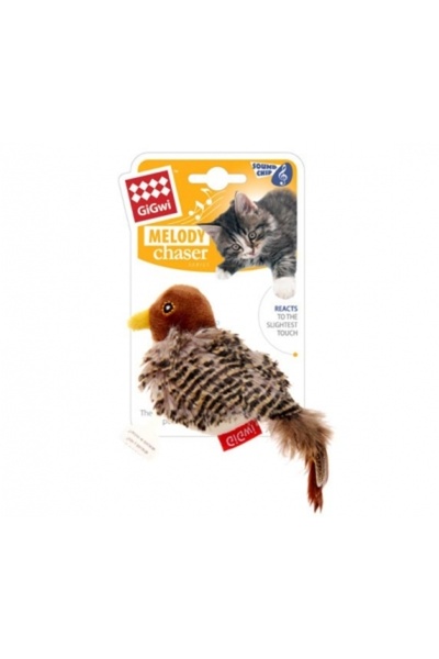 Gigwi 7020 Melody Chaser Doğal Tüylü Kuş Kedi Oyuncak Ses Kontrollü