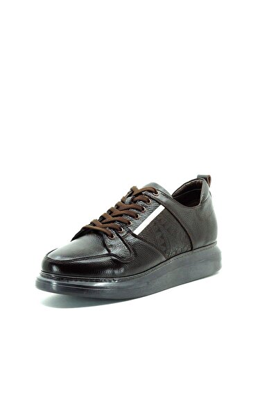 İriadam 45 - 46 - 47 - 48 -49 - 50 Kz4113 Kahve Büyük Numara Dana Derisi Rahat Geniş Kalıp Erkek Spor Ayakka