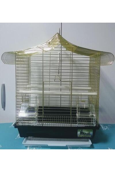 Genel Markalar PIRINÇ TELLI ÜÇGEN ÇATILI KUŞ KAFESI 31X42X45CM X 1 ADET 394117