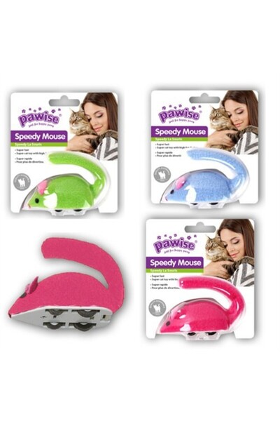 Pawise لعبة الفأر والقطة التي تعمل باللف 9x6x4 سم - ليسينا