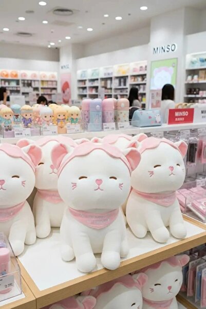 Miniso Yavru Kedi Peluş Oyuncak 27cm