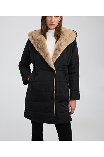 İpekyol Suni kürklü colorblock mont