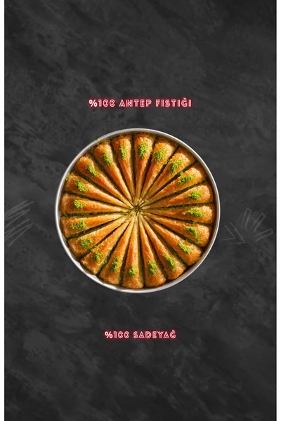 uzeller Antep fıstıklı Sadeyağlı Kutulu 1Kg Havuç dilimi Baklava