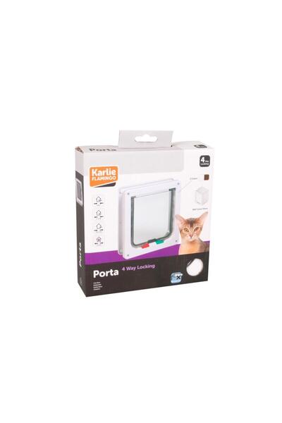 Eastland Karlie 4 Yön Kilitli Kedi Kapısı 19,2X20Cm Beyaz