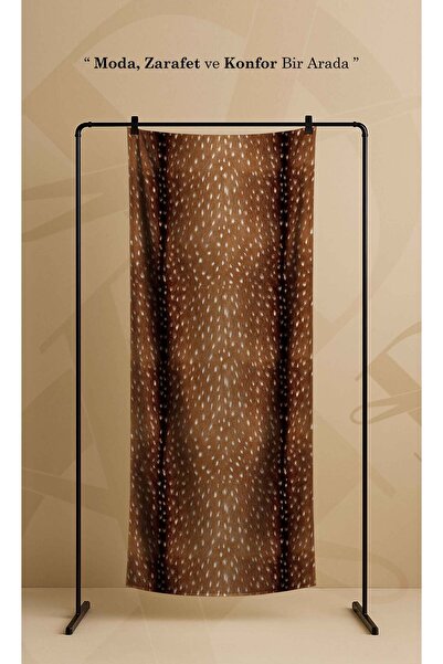 DESENİX Geyik Desenli Şal | Vahşi Şıklığıyla Zamansız Koleksiyonun İddialı Parçası | Şifon Kumaş