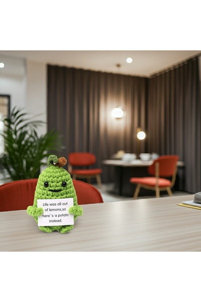OEM Mascotă tricotată, model cartof/lămâie, cartof pozitiv, mesaj motivaționa...