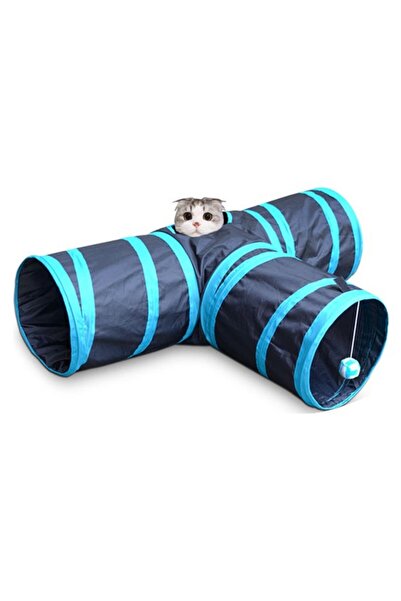 Genel Markalar Kedi Oyun Tüneli Toplu 3 Yönlü 80 X 50 X 25 cm