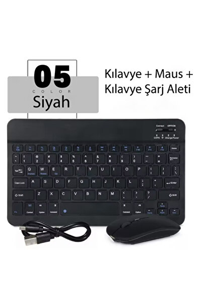 Yesnıce Samsung Galaxy S10 Lite 10.9 İnç Uyumlu Standlı Kılıf Ve Dokunmatik Kalem Ve Klavye ve Mouse