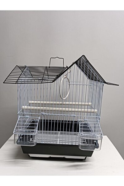 netx Siyah Kuş Kafesi Çin Evi 30x23x51 Kanarya Muhabbet Kuşu için