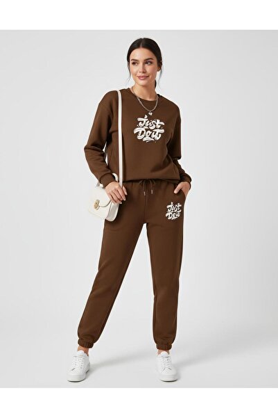 RPT MODA Άνετη εφαρμογή, με στάμπα JUST DO IT, oversized, με λαιμόκοψη ποδηλά...