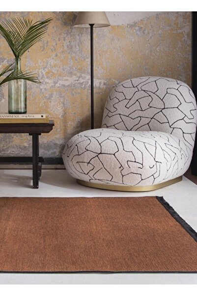 Jassrug Saçaklı Dokuma Kilim 120x180 Ginger
