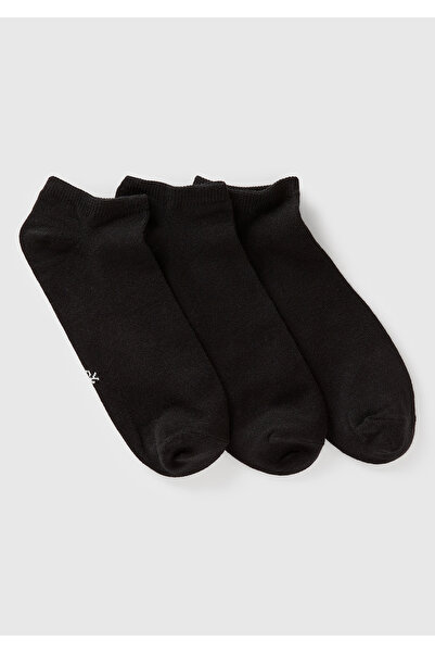 United Colors of Benetton Комплект от 3 черни унисекс чорапи тип „ботуши“
