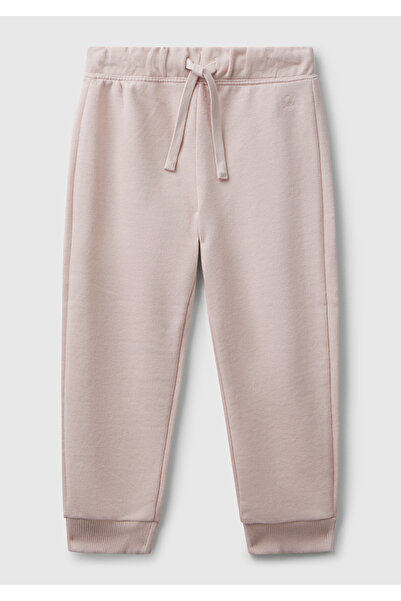 United Colors of Benetton Κοριτσίστικο φούτερ με κεντημένο λογότυπο σε ροζ χρώμα