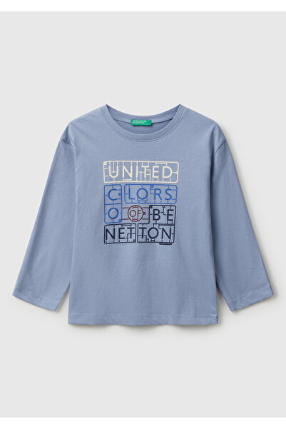 United Colors of Benetton Μπλουζάκι με μακρυμάνικο μπλουζάκι από οργανικό βαμ...