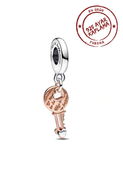 Fubena مفتاح بلونين وحلية متدلية على شكل قلب