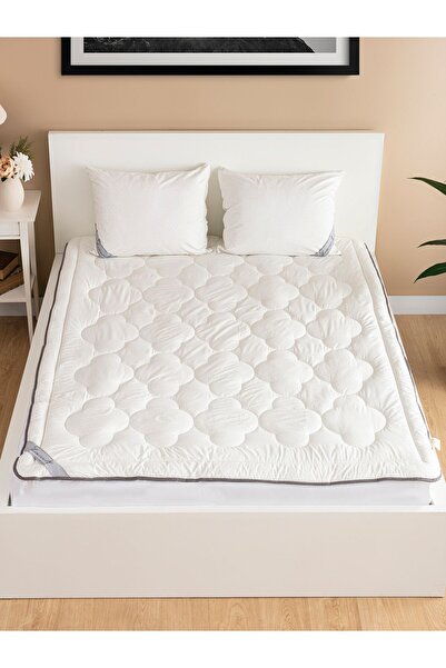 homewell %100 Pamuk Vücut Isısını Dengeleyen Hipoalerjenik Rahat Uyku Pedi Krem