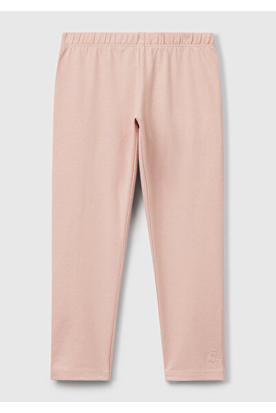 United Colors of Benetton Κοριτσίστικο μακρύ κολάν σε σκόνη ροζ Benetton με λ...