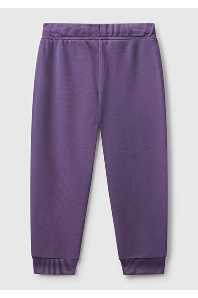 United Colors of Benetton Κοριτσίστικο μωβ φούτερ με κεντημένο λογότυπο