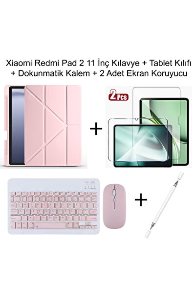 Yesnıce Xiaomi Redmi Pad 2 11 İnç Uyumlu Standlı Kılıf Dokunmatik Kalem Ve Kl...