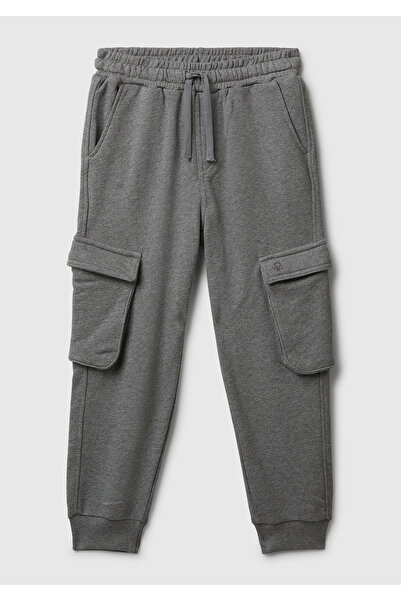 United Colors of Benetton Pantaloni de sport cargo pentru băieți, cu șnur, cu...