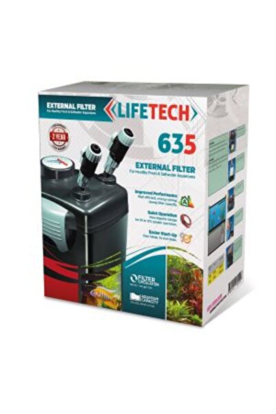 Lifetech 635 فلتر خارجي لحوض السمك 600 لتر/ساعة