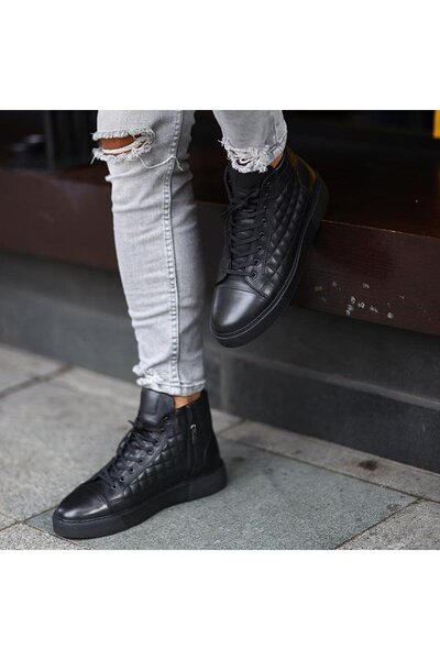 SailLakers - Siyah Deri Eva Taban Günlük Ayakkabı Bot TYC79AA3B8F5B2262654E0800